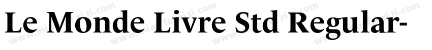 Le Monde Livre Std Regular字体转换